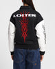Loiter Cyber Varsity Jacket Black/White