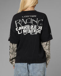 Loiter Performance Layered Long Sleeve T-Shirt Vintage Black