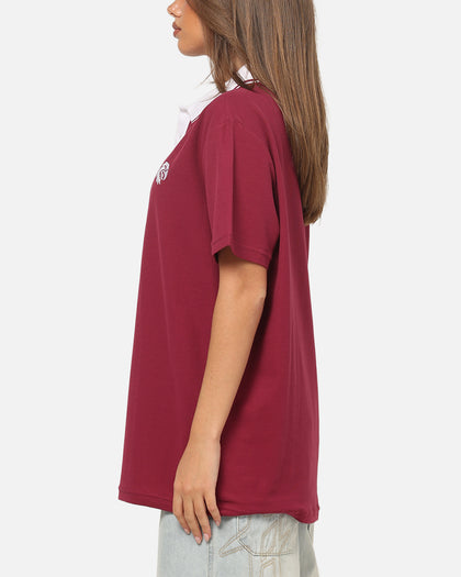 Bleacher Athletic Manly Warringah Sea Eagles NRL Adult Golf Polo T-Shirt Maroon