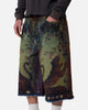 MNML Ultra Baggy Leopard Denim Shorts Multi
