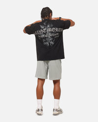 Saint Morta The Cross Boxy T-Shirt Black Acidwash