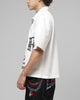 Loiter Rider Distressed Button Up Shirt Off White