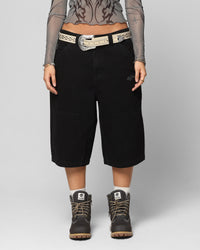 Ed Hardy Dragon Jorts Black