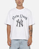 Majestic Athletic New York Yankees Blackletter Arch Cropped T-Shirt White
