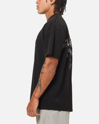 Saint Morta The Cross Boxy T-Shirt Black Acidwash