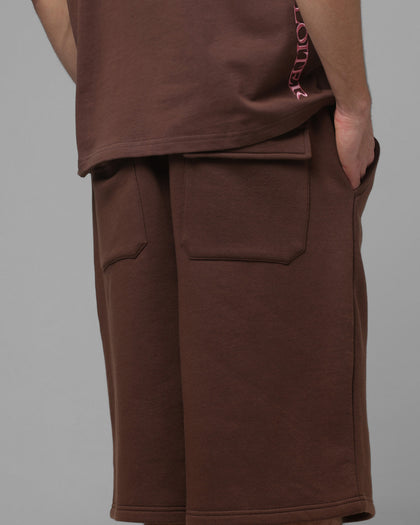 Loiter Hybrid Premium Shorts Brown/Pink