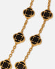 Saint Morta Onyx Clover Necklace Gold