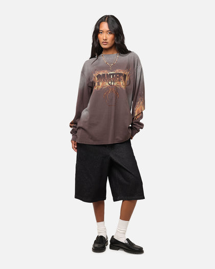 Pantera Pantera Vintage Long Sleeve T-Shirt Dark Brown