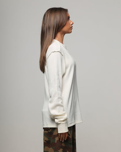 American Thrift Long Sleeve Thermal T-Shirt Off White
