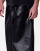 MNML Ultra Baggy Leather Shorts Black