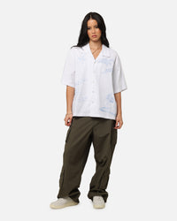 Carre Crane Button Up Shirt White/Light Blue