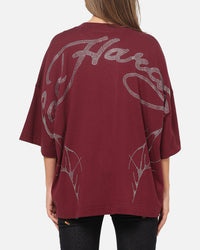 Ed Hardy Cyber Rhinestone T-Shirt Plum