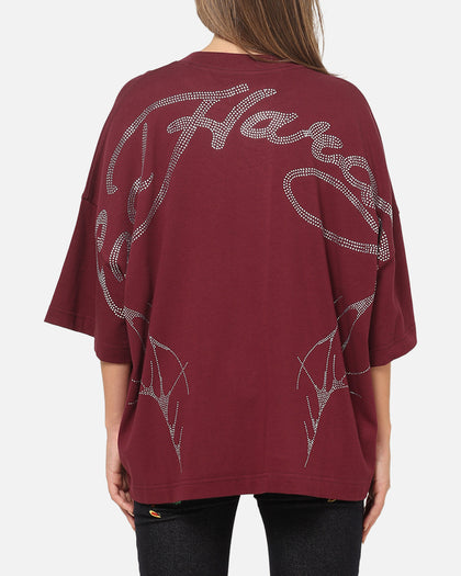 Ed Hardy Cyber Rhinestone T-Shirt Plum