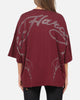 Ed Hardy Cyber Rhinestone T-Shirt Plum