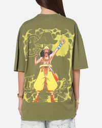 73Studio X One Piece Usopp Vintage T-Shirt Military Green