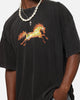 Ed Hardy Horse Power Vintage T-Shirt Black Acidwash