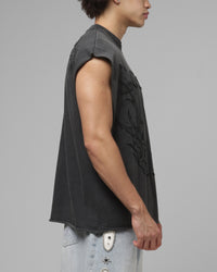 Loiter Cyber Applique Muscle T-Shirt Black