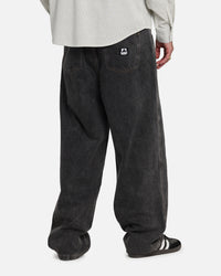 X-Large Baggy Bull Denim 91 Pants Washed Black