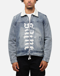 Saint Morta Gothic Distressed Denim Jacket Dirty Denim