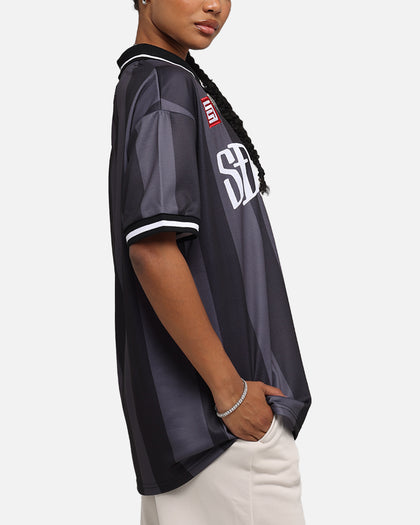S Double Football Jersey Black Stripe