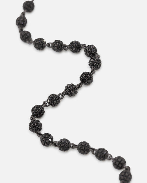 Saint Morta 4mm Iced Ball Chain Iced Black