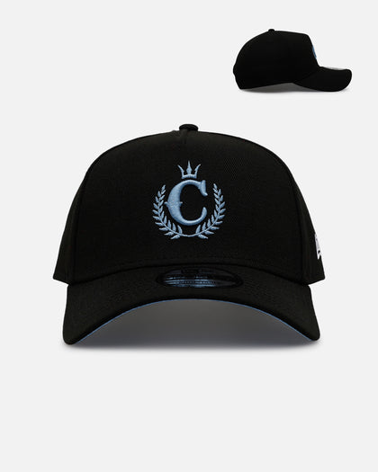 New Era X Culture Kings 'Black & Sky Blue' 9FORTY A-Frame Snapback Black/Sky Blue