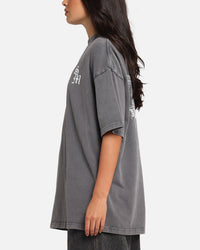 Saint Morta Redemption Mock Neck T-Shirt Washed Charcoal