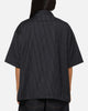Carre Grid Button Up Shirt Navy Pinstripe