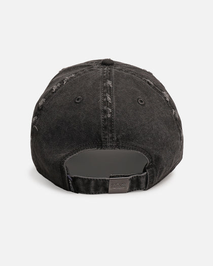 Von Dutch Von Dutch Distressed Twill Strapback Cap Black