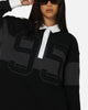 Nike Women's Sportswear Graphic Long Sleeve Polo Top Black/Anthracite