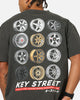 Key Street Wheels T-Shirt Black Wash