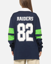 Bleacher Athletic Canberra Raiders NRL Legacy Rugby Polo Shirt Navy