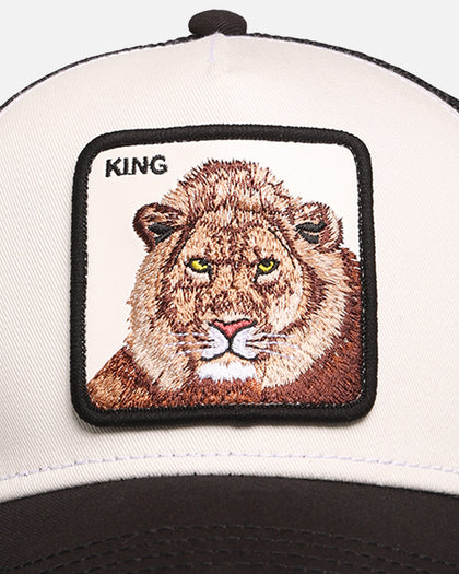 Goorin Bros The King Lion Trucker Snapback Off White/Black