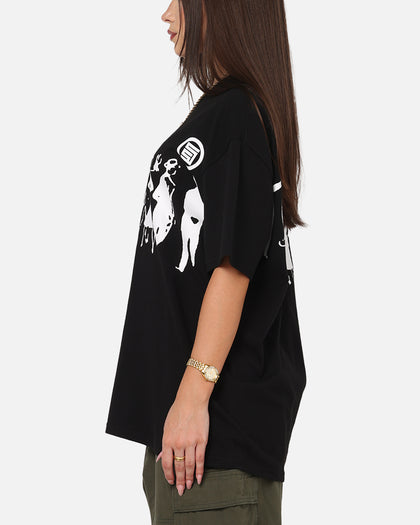 S Double People Stripe T-Shirt Black