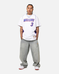 Mitchell & Ness Miami Heat Dwyane Wade #3 'Flags Collection' Jersey White