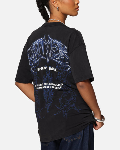 Loiter Dog Pound Vintage T-Shirt Black Acidwash