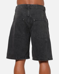 Saint Morta Amplus Distressed Jorts Black Shadow