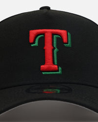 New Era Texas Rangers 'Sugar Skull Side Patch' 9FORTY A-Frame Snapback Black/Red/Green