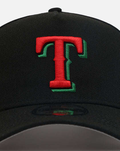 New Era Texas Rangers 'Sugar Skull Side Patch' 9FORTY A-Frame Snapback Black/Red/Green