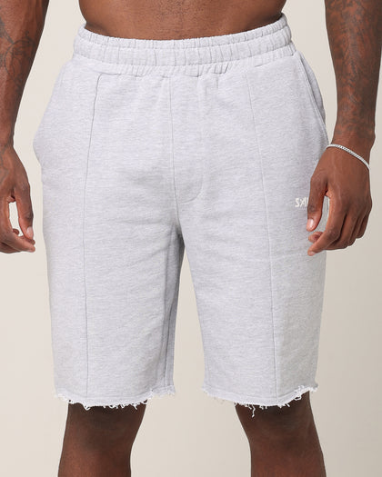 Saint Morta Baggy 90's Sweat Shorts Light Grey Marl
