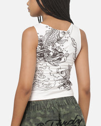 Ed Hardy Women's Koi Tank White