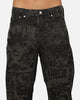 X-Large Comic Denim Pants Black