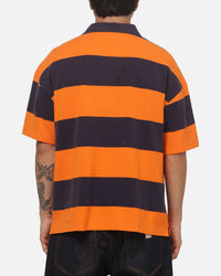 Mitchell & Ness New York Knicks Striped Polo T-Shirt Navy
