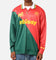 Stüssy Football Polo Long Sleeve T-Shirt Red/Green