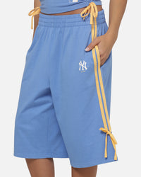Majestic Atheltic Women's New York Yankees Contrast Tie Long Shorts Marina Blue