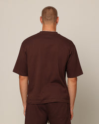 Carré Blanc Boxy T-Shirt Brown