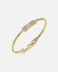 Guess Mainline Rebel Knight Dagger Crystal Bracelet Gold