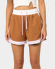 EN ES Women's Zenni Terry Shorts Tan/Stripe
