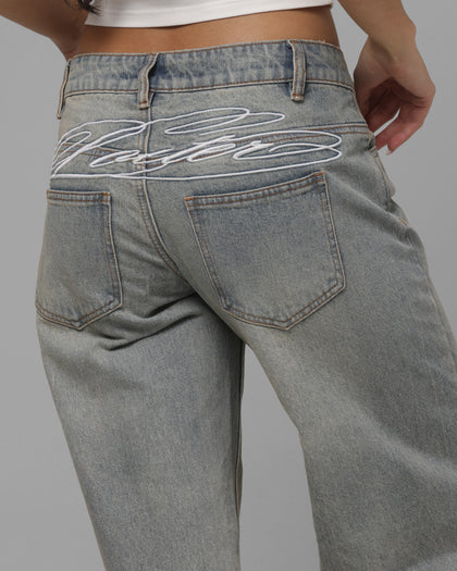 Loiter Women's Low Waisted Baggy Denim Jeans