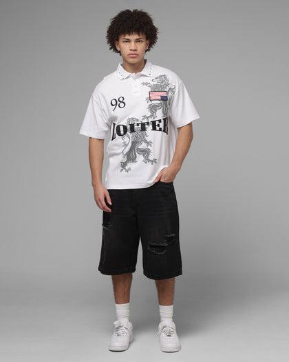 Loiter United Polo T-Shirt Off White